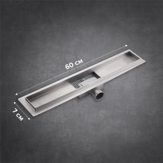 Душевой лоток РМС ТЛ-03-60х7 60см нержавеющая сталь